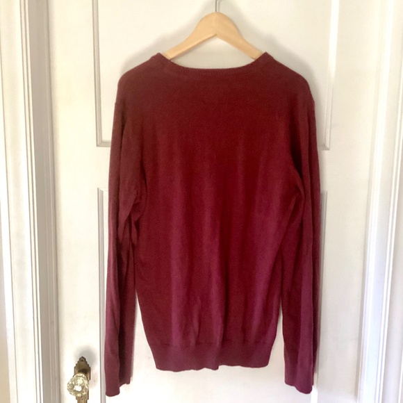 Aeropostale Size L Burgundy Sweater Crew Neck Men wool blend business casual - Picture 11 of 13